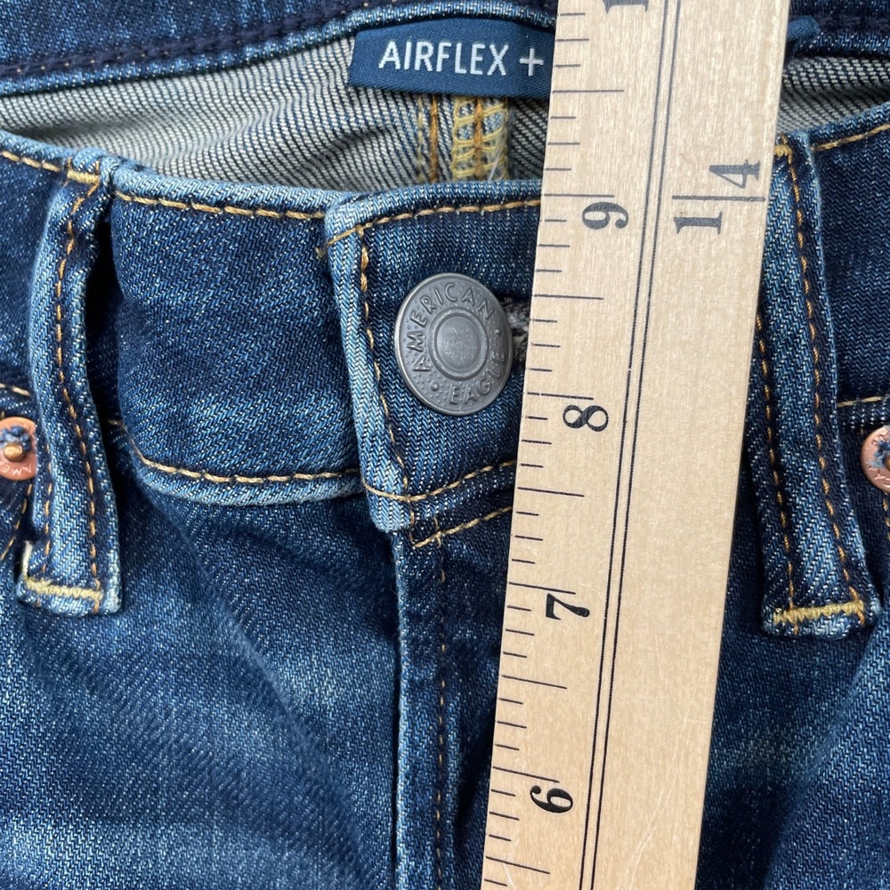 American Eagle Jeans Mens 29x34 Blue Airflex+ Skinny After Midnight Stretch - Picture 9 of 11